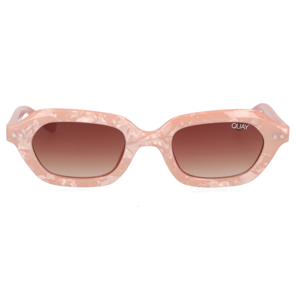Quay Australia • Pink Rectangle Sunglasses